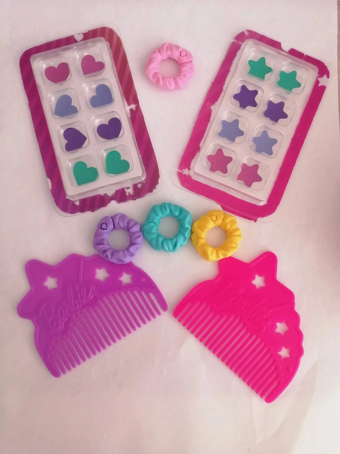 Barbie : accessoires cheveux "Totally Hair" 2022 (étoiles et cœurs)